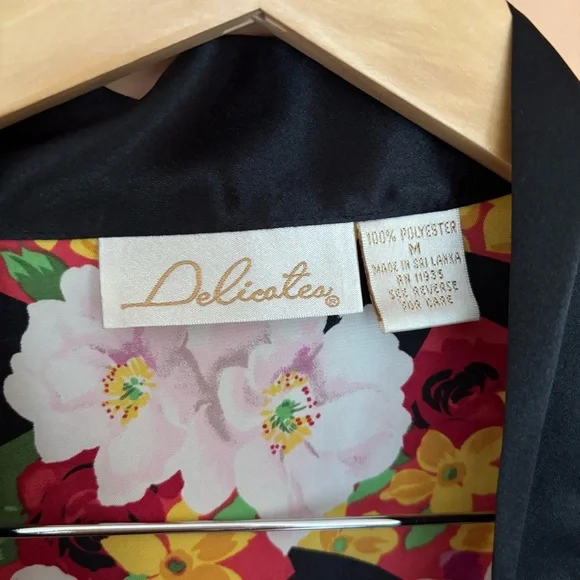Vintage Y2K Satin Robe Floral Print Women’s Medium - Picture 3 of 16